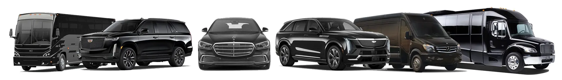 Limo Laguna fleet lineup — luxury limousines, SUVs, sedans and buses
